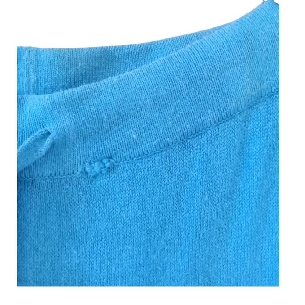 Vtg Bloomingdale's Blue Silk Linen 3 Piece Set M Jacket Pants Top Luxury - Picture 14 of 15
